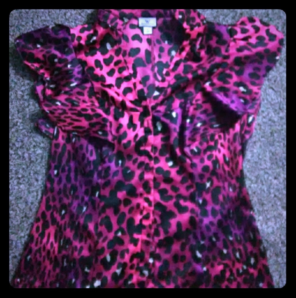 Sexy multicolored leopard blouse